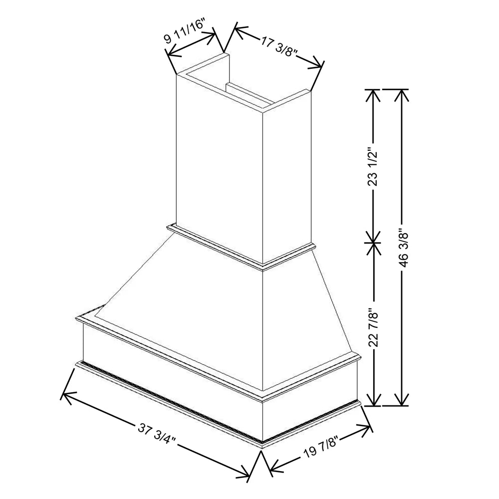 Fabuwood Allure Galaxy Cobblestone 36"W Walnut Signature Hood